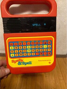 Texas Instruments Speak & Spell Vintage Electronic Learning Toy Red Yellow